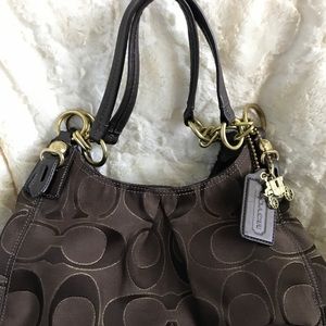 Chocolate brown COACH handbag